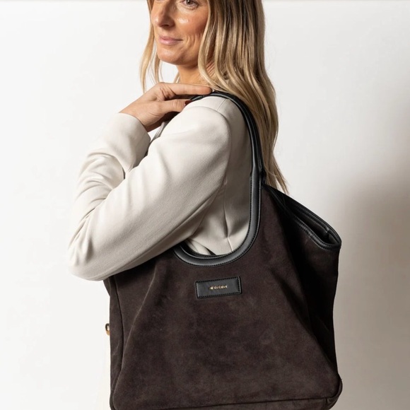 Alf the Label Suede Amy Tote in Camel - Picture 8 of 11